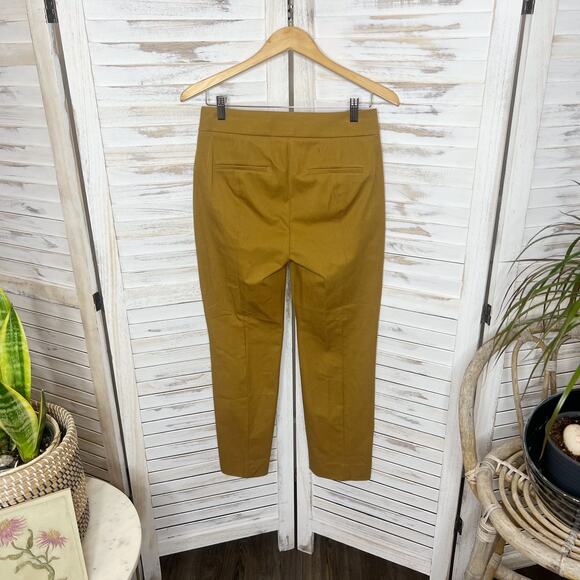 J. CREW Women's Remi Trouser Pant Size 2 Bi Stretch Muted Mustard NWT FLAW - Picture 4 of 14